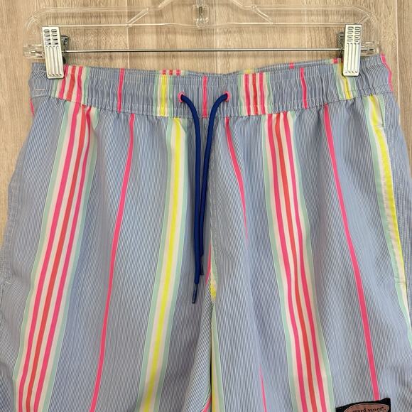 Vineyard Vines Swim Trunks Shorts Mens XS Lined Striped Preppy Beach Vacation - Picture 3 of 12